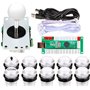 EG STARTS 1 joueur USB LED Encoder pour PC Jeux 8 Way Stick Contrôleurs + 10x LED Boutons Poussoirs Illuminés Pour Arcade Joysti