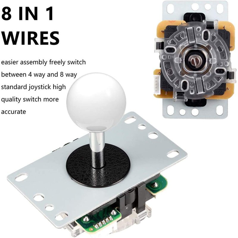 Image secondaire de EG STARTS 1 joueur USB LED Encoder pour PC Jeux 8 Way Stick Contrôleurs + 10x LED Boutons Poussoirs Illuminés Pour Arcade Joysti