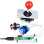 EG STARTS 1 joueur USB LED Encoder pour PC Jeux 8 Way Stick Contrôleurs + 10x LED Boutons Poussoirs Illuminés Pour Arcade Joysti