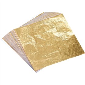 100 Feuilles Imitation Feuille d'Or pour les Arts