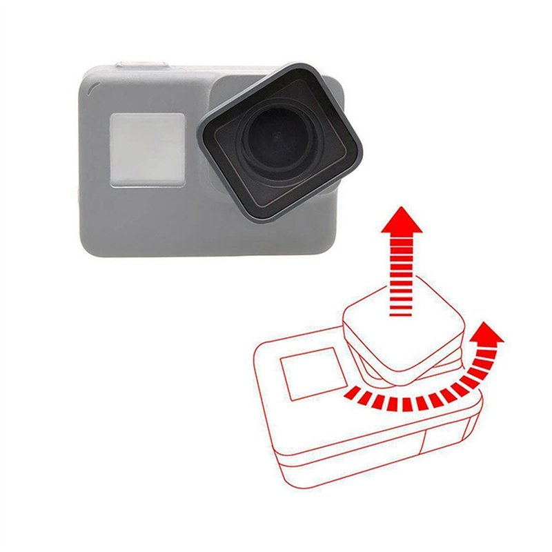 Image secondaire de NMD&LR Couvercle D'objectif De Remplacement D'appareil Photo pour Gopro Hero 5 6 7, Pièces De Réparation D'objectif Anti-Rayures