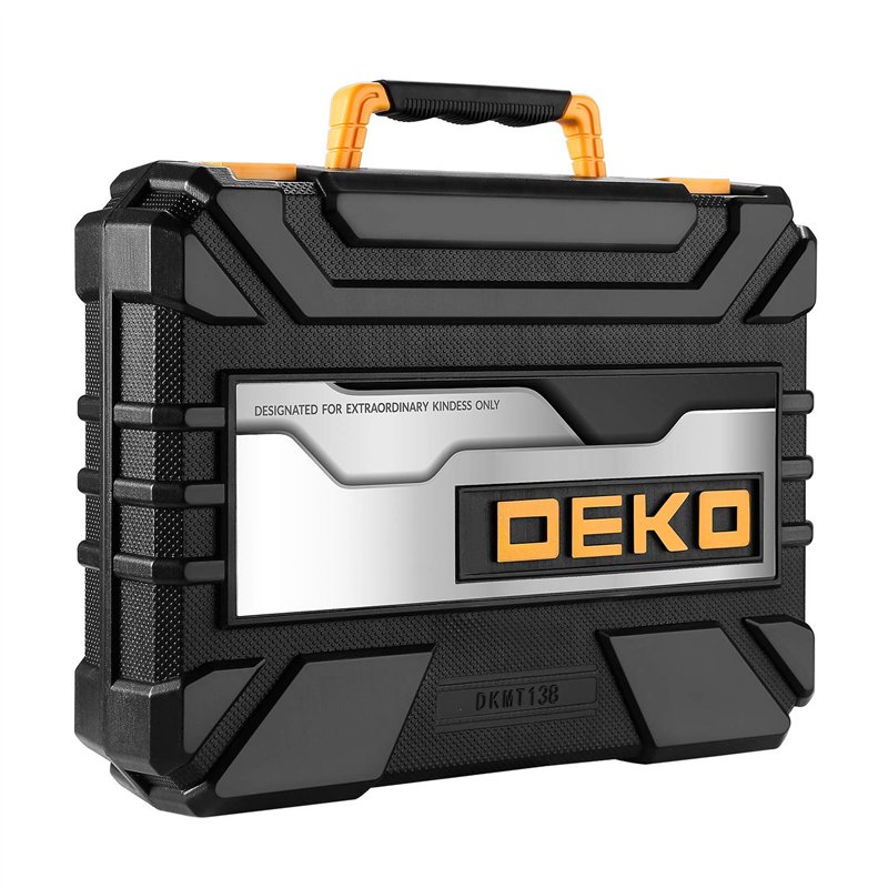 Image secondaire de DEKO Coffre à Outils 138 Pièces, Boîte à Outils Complete Bricolage Mecanique, Ensemble d'outils de Réparations Quotidiennes avec
