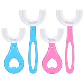 Brosse à dents pour enfants 4 pièces Nettoyage complet Brosse à dents pour enfants en forme de U à 360 degrés Brosse à dents pou
