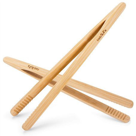 Pinces à toast classiques réutilisables en bambou – Pince de cuisson en bois