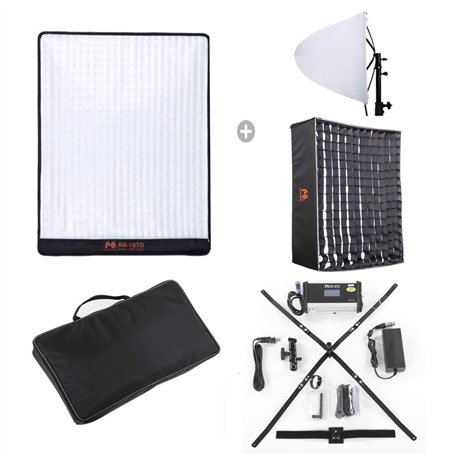 Falcon Eyes RX-18TD Panneau vidéo LED Flexible 100W réglable 3000K-5600K éclairage Photo LED + diffuseur de boîte à lumière en n