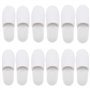 Bkrdty Hôtel des Chaussons 6 paires Pantoufles Jetables Polaire Corail Moelleux de Taille Générale Chausson Spa Fermé Lavables e