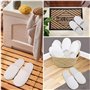 Bkrdty Hôtel des Chaussons 6 paires Pantoufles Jetables Polaire Corail Moelleux de Taille Générale Chausson Spa Fermé Lavables e