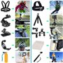 YHTSPORT Kit d'accessoires pour caméra d'action GoPro Hero 11 10 9 8 Max 7 6 5 4 Noir GoPro Session Fusion Silver White Insta360