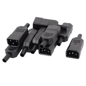sourcing map 10Pcs AC 250V 10A IEC 320 C14 Mâle Puissance Adaptateur Recâblable Connecteur Convertor pour Cuiseur Riz