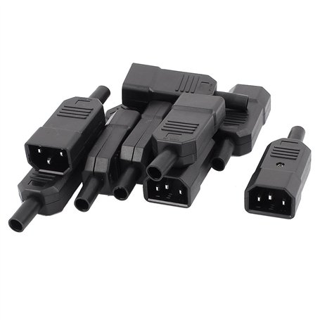 sourcing map 10Pcs AC 250V 10A IEC 320 C14 Mâle Puissance Adaptateur Recâblable Connecteur Convertor pour Cuiseur Riz