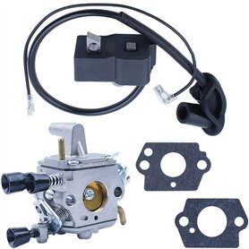 Adefol Carburateur et Bobine d'allumage pour Stihl FS120 FS200 FS250 FS300 FS350 Debroussailleuse