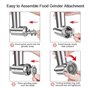 GVODE Acier Inoxydable Hachoir à Viande pour KitchenAid Robot Pâtissier, y Compris le Remplisseur de Saucisses, Parfait Accessoi