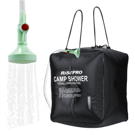 Sac de douche solaire 40 litres camping