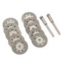 Blulu Lot de 12 mini-disques à tronçonner perforés 22 mm