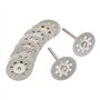 Blulu Lot de 12 mini-disques à tronçonner perforés 22 mm, diamant, disques à découper, tiges Ann Arbor