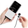 AGPTEK Microphone pour PC 3.5mm Jack Audio, 2m Mini Micro Cravate Condensateur Omnidirectionnel avec 2 Transformations pour Entr