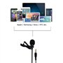 AGPTEK Microphone pour PC 3.5mm Jack Audio, 2m Mini Micro Cravate Condensateur Omnidirectionnel avec 2 Transformations pour Entr