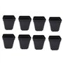 50 PCS carrés de Plants Pots de Plantes succulentes en Plastique Panier de Plantes de Fleurs pour Jardin 6x6x6.5cm (Noir)