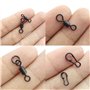 150pcs/boîte émerillons pivotants noirs mats pour la pêche de la carpe attaches rapides avec boîte de matériel pour la pêche de 