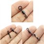 150pcs/boîte émerillons pivotants noirs mats pour la pêche de la carpe attaches rapides avec boîte de matériel pour la pêche de 