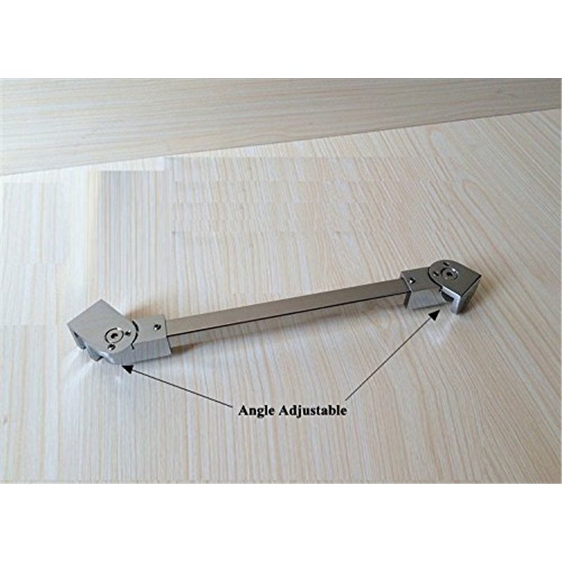 Image secondaire de 40 cm en acier inoxydable sans cadre Porte de douche Panneau fixe Wall-to-glass Barre de support pour 6mm 8mm 10mm en verre épai