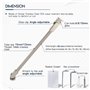 40 cm en acier inoxydable sans cadre Porte de douche Panneau fixe Wall-to-glass Barre de support pour 6mm 8mm 10mm en verre épai