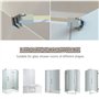 40 cm en acier inoxydable sans cadre Porte de douche Panneau fixe Wall-to-glass Barre de support pour 6mm 8mm 10mm en verre épai