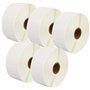 5 Compatibles Rouleaux 38mm x 25mm Étiquettes thermique pour Zebra GK420d GK420t GC420d GX420d GX420t GC420t GX430t GT800 LP2844