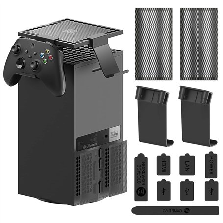 Housse Anti-poussière pour Manette Xbox Series X - Accessoires de Jeu 2 en 1 avec Couvercle de Filtre à poussière Compatible ave