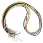 10 Pcs Cordon Collier 60 Cm 1.5 Mm pour Hommes Femmes, Cordon De Collier en Coton Ciré avec Fermoir pour Fabrication De Bijoux, 