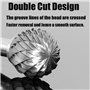 Jeu de Fraises en Carbure de Tungstène pour Dremel, 10 Pièces Fraises Rotatives à Double Coupe avec Tige de 1/8" pour Sculpture 