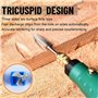 Mèches de Gravure sur Bois, 5 Pcs Ensemble d'Outils de Sculpture pour Accessoires d'Outils Rotatifs avec une Tige de 1/8 pouce A