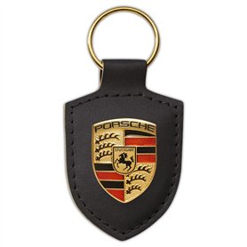 Porte-clés armoiries Porsche (original) en noir