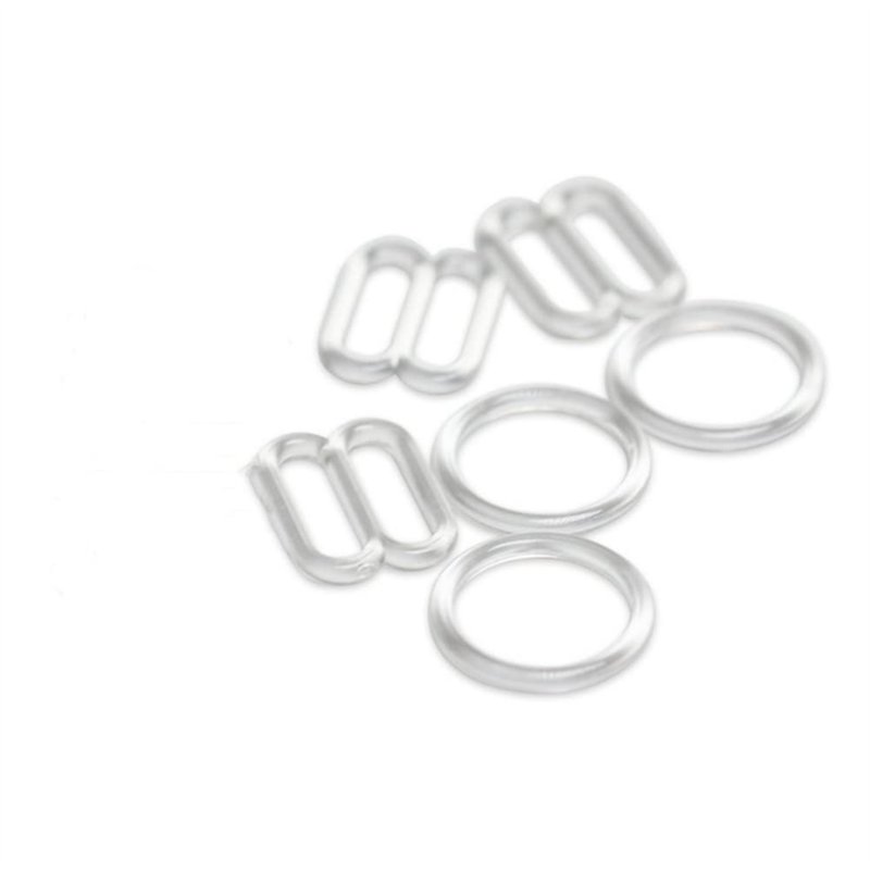 Image secondaire de EPRHAY Lot de 100 Attaches en Plastique Transparent pour Soutien-Gorge Lingerie Lingerie Forme 8 et Anneau en O Boucle de Bikini