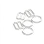 EPRHAY Lot de 100 Attaches en Plastique Transparent pour Soutien-Gorge Lingerie Lingerie Forme 8 et Anneau en O Boucle de Bikini