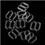 EPRHAY Lot de 100 Attaches en Plastique Transparent pour Soutien-Gorge Lingerie Lingerie Forme 8 et Anneau en O Boucle de Bikini