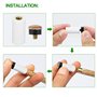 Amacoam Embout Queue Billard 20 Pièces 12 mm Rigide de Billard Cue Conseils Laiton à Visser à Pointes de Rechange avec Billard B