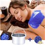 Perles de Cire, Perles de Cire Dure Professionnelle pour l'épilation 400g avec 10 Bâtons en Bois - Maillot Brésilien Visage Jamb