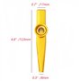 Alnicov Kazoo en alliage d'aluminium avec 5 diaphragmes de flûte kazoo et une belle boîte pour instruments de musique, ukulélé, 