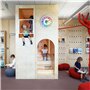 Lafocuse Silencieuse Horloge Murale Enfant Apprentissage Colorée avec 3D Chiffres Facile à Lire pour Ecole Chambre Enfant Classe