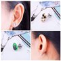 100 Paires Earring Posts Pad, Poteaux Plat de Boucle d'oreille, Boucles d'oreilles en Acier Inoxydable, pour la Fabrication de B