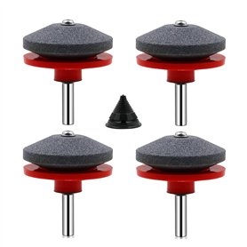 SIYI-XIU 4 Pièces Affuteur Lame Tondeuse Gazon Universel Aiguiseur de Tondeuse Accessoires pour Tondeuses avec 1Pcs Kit D'équili