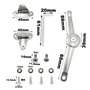 XNJIHWA 2Pcs Charnière de Couvercle Compas Meuble 40Lbs Ascenseur Réglable de Charnière de Support Alliag de Zinc pour Porte D'a