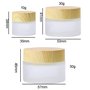 Bouteille en Verre Dépoli,Zuzer 6pcs Pot en Verre Cosmétique Vide Conteneurs Cosmétiques Pot Cosmétique avec Couvercle Pour Les 
