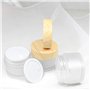 Bouteille en Verre Dépoli,Zuzer 6pcs Pot en Verre Cosmétique Vide Conteneurs Cosmétiques Pot Cosmétique avec Couvercle Pour Les 