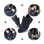 MGNLRTI Basket Homme Chaussure de Sports léger Multisports Sneakers Running Outdoor Training Gym Tennis Jogging Mode Basses Bleu
