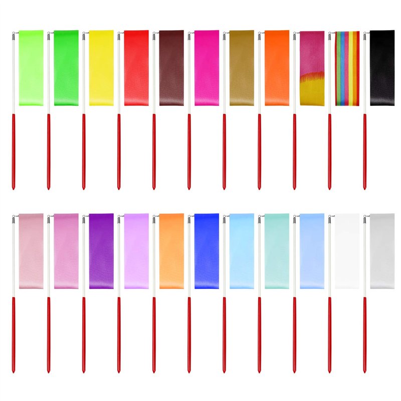 HONGXIN-SHOP Rubans de Gymnastique Rythmique et Danse - Tige de Streamer Baton Tournoyant - Art pour Enfants et Danse Artistique