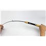 ANCLLO Canne à Pêche Télescopique Portable 100 cm - Pour Rivière, Crevettes, Carpe - Pêche d'Hiver 1 m