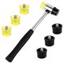 Dadabig 1pcs Maillet en Caoutchouc Maillet Double Face Marteau en Caouthouc avec 6pcs Face Remplaçable Poignée en Caoutchouc Ant