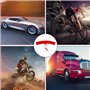 Haisheng 6PCS Protection de Jante Moto, Protecteur de Pneu Protection de Jante en Rouge Protection Bord de Jante Protection de J